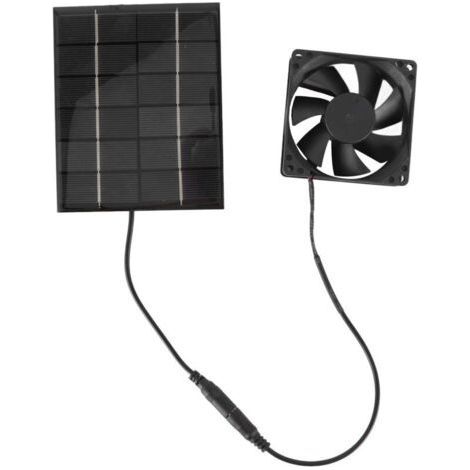 Ventilateur Alimenté par Panneau Solaire, 6 V 2 W 3,15 Pouces Mini Ventilateur D'extraction à énergie Solaire pour Serre, Niches, Poulaillers, Abris, Maisons pour Animaux de Compagnie A (1/4)