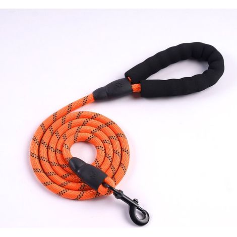 Hundeleine, lange Leine mit gepolstertem Griff, für kleine, mittlere und große Hunde, 1,2 cm dick, 3 m lang, dunkelblau.