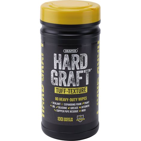 Draper 12436 Draper Hard Graft Multipurpose Tuff-Texture Wipes (Tub of 80) (1/5)
