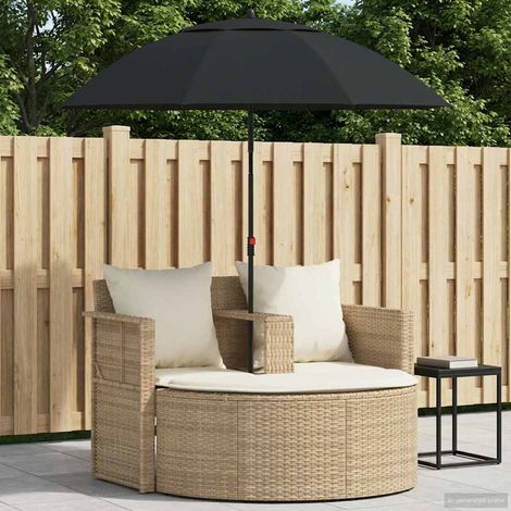 vidaXL Divano da giardino 8 pcs Beige e Bianco Crema polyrattan