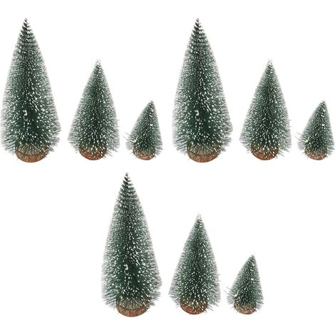 Sapin de Noël artificiel blanc miniature en cèdre, décor de table pour maison, ornement de sapin décoratif intérieur, faux arbre blanc pour étagère ou bureau (1/5)