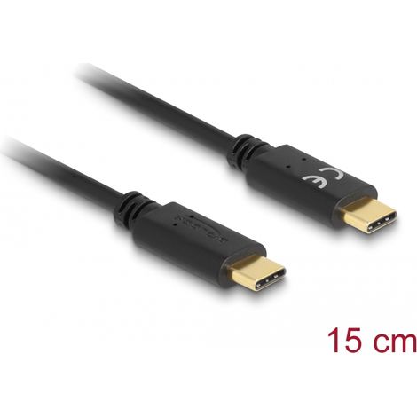 Cable de carga USB Type-Câ¢ 15 cm PD 2.0 5A 22AWG con E-Marker