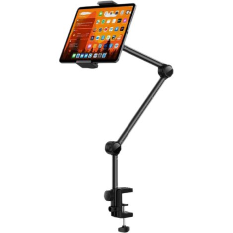 Support Tablette Lit 360 Degrés - Acier Carbone Réglable - Pour Smartphone Et Tablette 4 à 10,7 Pouces - 1 Pièce (1/5)