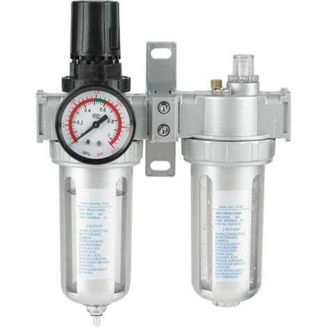 Filtre régulateur lubrificateur pour air comprimé,Régulateur de filtre de compresseur d'air, régulateur de filtre à air comprimé Combo Piège à humidité Lubrificateur d'eau d'huile SFC400 Filtre de rég (1/5)