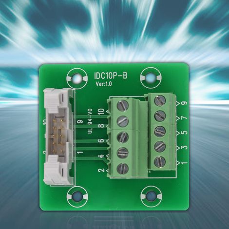 Connecteur mâle 10 broches IDC10P pour interface PLC avec support (1/5)
