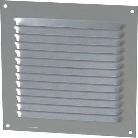 Alu grau eloxiert mit Moskitonetz: quadratisch 15x15