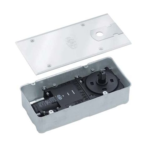 CHIUDIPORTA A TERRA 477 ASSA ABLOY  MM 277X70X110 PIASTRA INOX FORZA 1/3 + FERMO 105  °