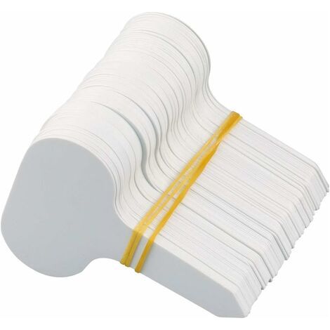 100 Pcs T-Type Plantes étiquettes Blanc Étiquettes d'étiquettes de Jardin Marqueurs de Plantes en Plastique pour Herb 5 x 7 cm