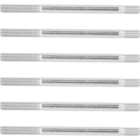Cheville filetée double M6 en acier carbone résistante à l'usure, lot de 30 tiges boulonnées 113 mm (4,4 pouces) pour moteur, vis à double filetage robuste. (1/5)