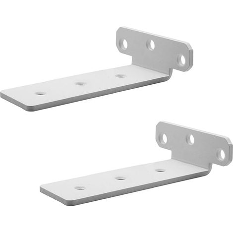 Support d'étagère mural blanc épais 15 cm,lot de 2,équerre en L métal angle droit (1/5)