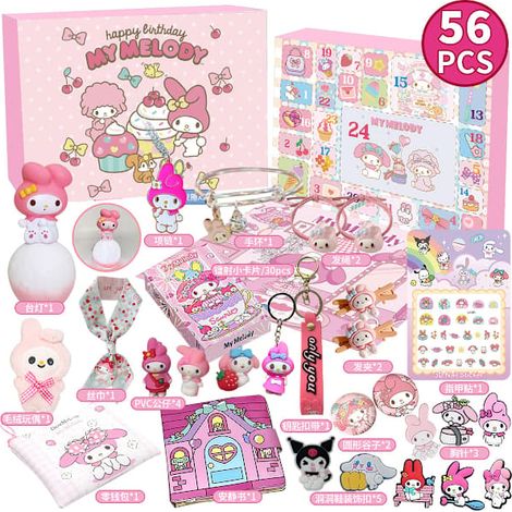 LYERCW - Calendrier de l'Avent Kuromi pour filles 2026 - Accessoires de calendrier de Noël et décorations de Noël