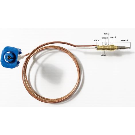 TERMOCOPPIA CUCINA  GAS ATTACCO SPILLO ELECTROLUX REX ZANUSSI  52 CM  H4780 TC38