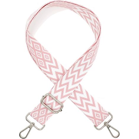 Bandoulière réglable pour sacs Largeur 3.8cm, bandoulière pour sacs 80-141cm, bandoulière réglable en longueur pour sacs à bandoulière et sacs à main (rose)