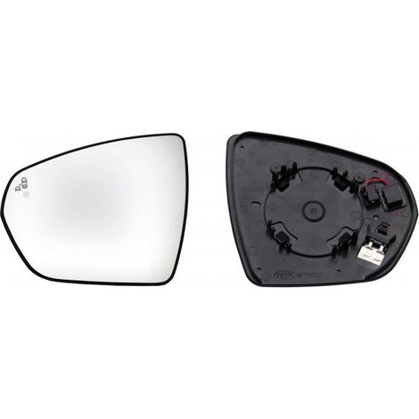 Verre de rétroviseur gauche chauffant side assist Peugeot 3008 depuis 2016
