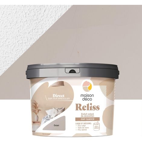 MAISON DECO Enduit décoratif Reliss 2en1 MAISON DECO, galet, 15kg (1/2)