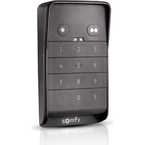 SOMFY 1870916 - Clavier à code 2 touches radio RTS - Pour ouvrir un moteur RTS de portail et/ou porte de garage avec un code