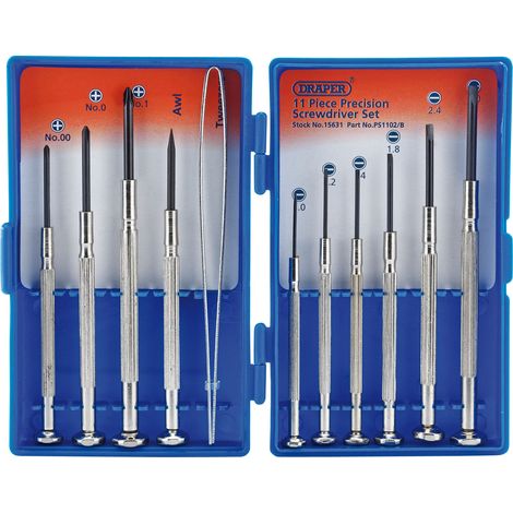 Draper 15631 Precision Screwdriver Set – 11-Piece Jewellers' Screwdriver Kit for Fine Craftsmanship (1/5)
