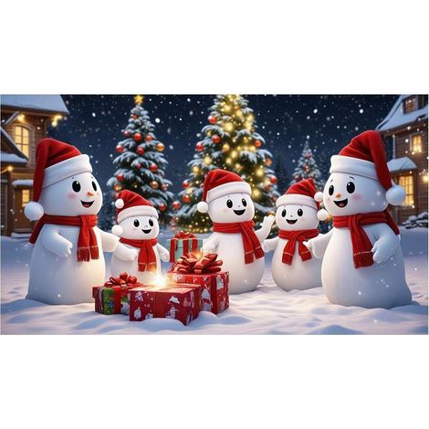 Bannière de porte de garage extérieure de Noël - Grande décoration de porte de garage extérieure saisonnière - Bannière murale de porte de garage de Noël (1/5)