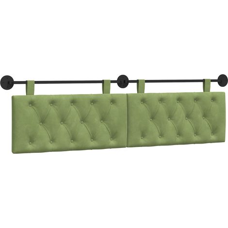 Cabecero colgante Con luz LED Verde claro Terciopelo vidaXL (1/5)