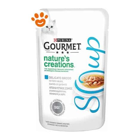 Purina Cat Gourmet Nature Creations Soup Brodo Tonno & Gamberetti - Bustina 40 Gr -