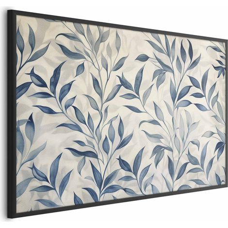 Poster – Ein zartes botanisches Motiv mit blauen Blättern (1/4)