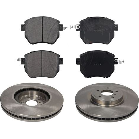 KIT FRENI ANTERIORI compatibile con INFINITI Q70 (Y51), QX70 - DISCHI + PASTIGLIE OEM: FDB1881, FDB4284 / 18214 , 18843 /SOSTITUZIONE DIRETTA/BASSA POLVERE/SILENZIOSO