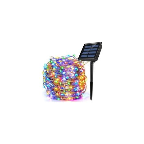 Guirlande Lumineuse Solaire Extérieur, 200 LED 8 Modes 22M Décoration Lumineuse Solaire Noël IP65 Imperméable Lampe Solaire Exterieur pour Jardin,Balcon,Terrasse, Mariage,Fête (Multicolore)- (1/4)