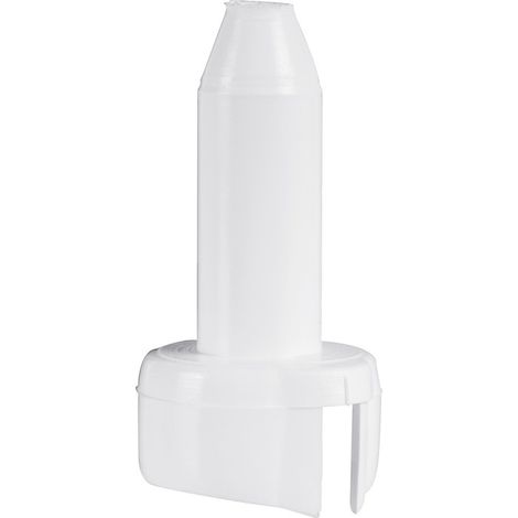 Monin – Fourreau plastique blanc 9,4 mm – Paumelle universelles – Lot de 12 – Caches acier zingué blanc