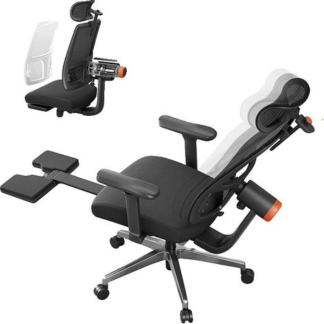 Chaise ergonomique, dossier réglable, repose-pieds pliable, MAGIE H-BPro NEUTRE (1/5)