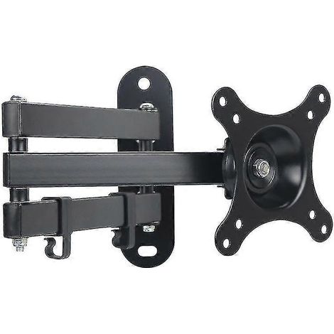 Support mural en aluminium pour téléviseur LCD de camping-car/caravane, bras anti-vibrations (1 pièce, noir) (1/5)