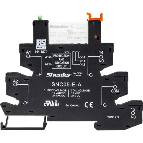 Module de relais d'interface 24V c.a. / V c.c., 1 RT, montage Rail DIN ( Prix pour 1 )