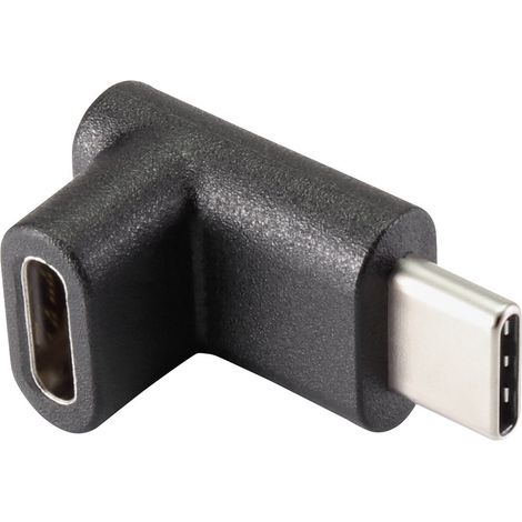 Renkforce USB 3.2 Gen 2 (USB 3.1 Gen 2) Adapter [1x USB-C® Stecker - 1x USB-C® Buchse]   90° nach ob (1/3)