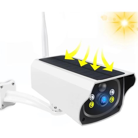 Caméra de sécurité à Domicile Caméra IP 4G 1080P à énergie Solaire, Vision Nocturne Claire, Panneau Solaire, Batterie Rechargeable, étanche, Alarme PIR(4G Cam) (1/5)
