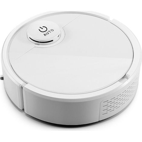 USB Rechargeable Balayage Robot Automatique De Nettoyage Robot Intelligent Balayage Robot Sol Saleté Poussière Cheveux Aspirateur 1 pc Blanc (1/2)
