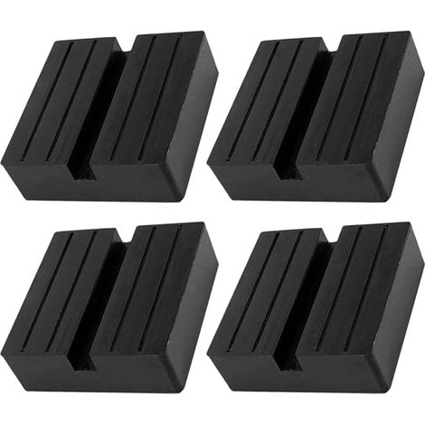 Patin Caoutchouc pour Cric Hydraulique, Coussinets de Levage en Caoutchouc Noir, 4 Pièces, Durabilité Exceptionnelle pour Entretien Véhicule (1/5)