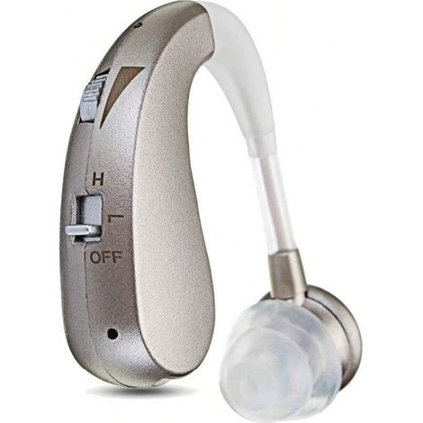 Casque amplificateur de son rechargeable USB pour personnes âgées, écouteurs circum-auriculaires avec micro (1/3)