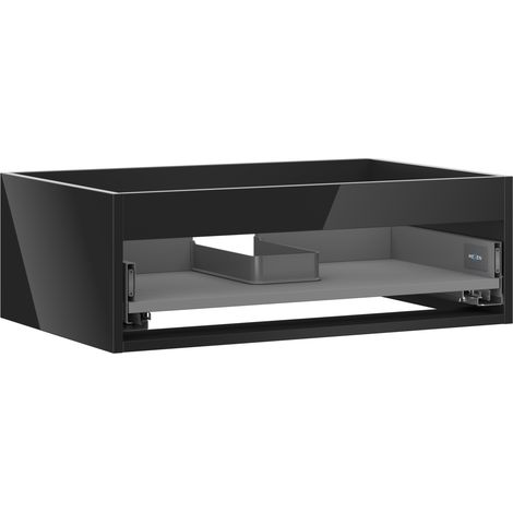 Mexen Box-A cuerpo del armario de lavabo 70 cm, 1 cajón, negro brillante - 91AX0-0700-235-1-70 (1/4)