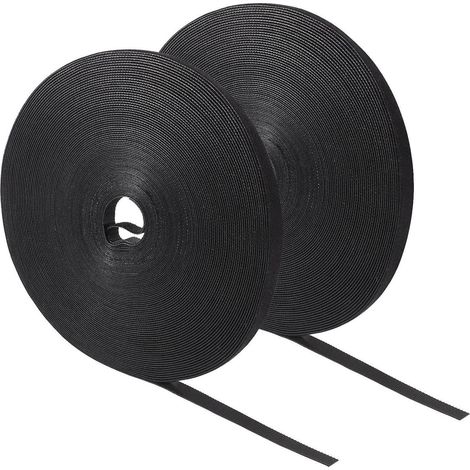 Kabelbinder Klett 50m 10mm Schwarz Innen Außen 50m-10mm (1/5)