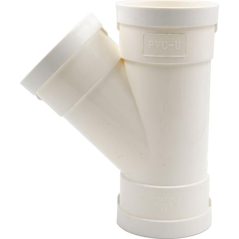 Té à 45° en PVC pour évacuation, déchets et ventilation, 3 pouces, raccord DWV en Y (1/5)