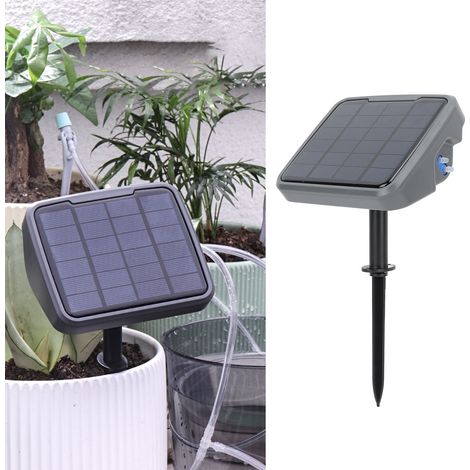 Sistema de riego automático inteligente para macetas, alimentado por energía solar y con temporizador: fácil de instalar, económico y con sistema de autorriego (cable de 15 m). (1/5)