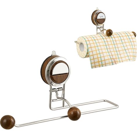 Porte-Serviettes en Papier, Derouleur Essuie Tout Murale, Support a Ventouse Multifonction, Porte-Serviettes de Cuisine a Ventouse, pour Le Rangement et L'organisation Murale (1/5)