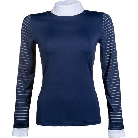 XS, Marineblau 6900: Damen Langarm Monaco Modell Wettkampfshirt (1/5)
