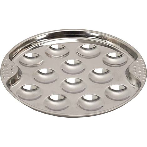 Assiette pour Escargots "12 Pièces" 19cm Argent (1/2)