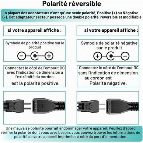 Polarité Réversible 12W Adaptateur Secteur Universel Ac À Dc 3V 4.5V 5V 6V 7.5V 9V 12V 1A Transformateur D'Alimentation À Découpag (1/5)