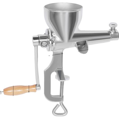 Extractor de zumo, funcionamiento manual, construcción en acero inoxidable, color plata. (1/2)