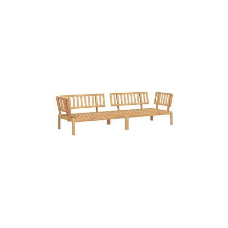 Canapés d'angle palette de jardin 2 pcs bois massif d'acacia (1/5)