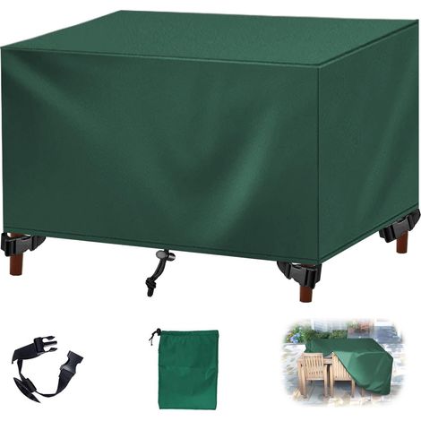 Housse Salon de Jardin, Tissu Housse Table de Jardin 420D Oxford Extérieur,Anti-UV Bache Housses Mobilier de Jardin,pour Ensembles Table et Canap-Green 60x60x60cm(LxWxH) (1/5)