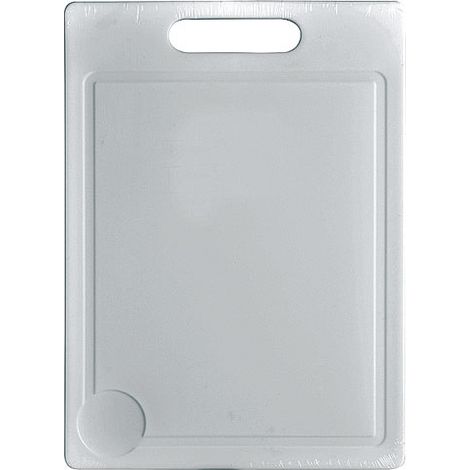 Schneidebrett 35 x 25 cm - Kunststoff - Weiß - Aluminium und Kunststoff