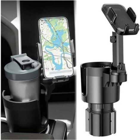 Ortviai 360° extendable car cup holder and mobile phone holder--DTEKGAZ