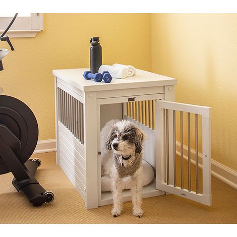 Jaula para Perros Confort Modelo Arkansas - Perrera de Interior - Cuatro Colores y Tres tamaños a Elegir (Blanco, M (74,9x53,6x64cm)) (1/2)